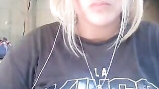 TheOmegleAnswer Blonde mexican shows her big tits, lick them and makes ahegaos