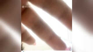 Fat brazilian masturbates in a bathroom near to her famil5