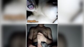 Hot Girl Shows Her Tits and Sucks Fingers for Cum