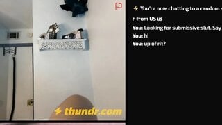 Slutty teen pounds her pussy with belt
