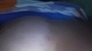 The same Costa Rican girl flashes her big tits twice on different days.