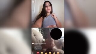 hot teen flashes her tits