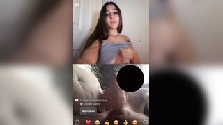 hot teen flashes her tits