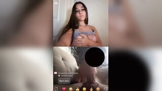 hot teen flashes her tits