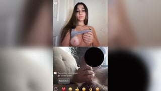 hot teen flashes her tits