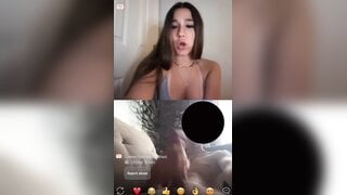 hot teen flashes her tits