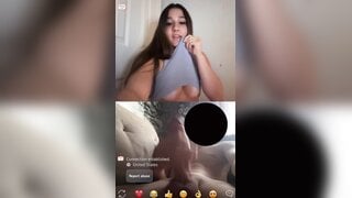 hot teen flashes her tits