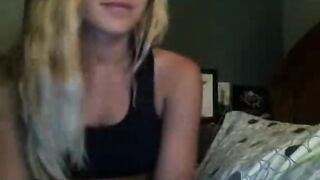 Blonde Teen Bates On Omegle