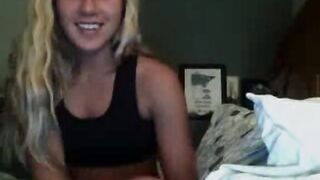 Blonde Teen Bates On Omegle