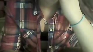 Omegle Teen In Cowboy Cowgirl Shirt Flashes Tits