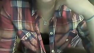 Omegle Teen In Cowboy Cowgirl Shirt Flashes Tits