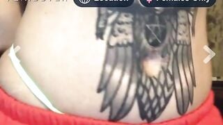 Tatted Stoner Chick Teases Daddy