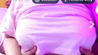 Busty UK Slut Shows Tits For Cum
