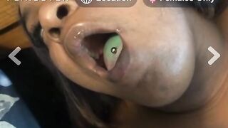 Ebony Bitch Has Eye Rolling Orgasm