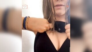 Turkish girl shows her tits in ometv