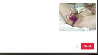 Platinum Blonde Cutie & Her Purple Dildo