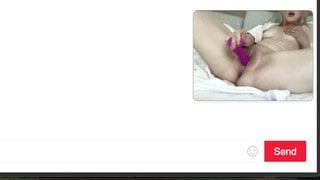 Platinum Blonde Cutie & Her Purple Dildo