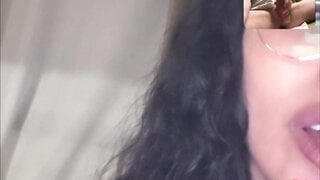 Big boob girl with glasses makes me cun