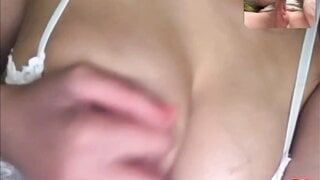 Big boob girl with glasses makes me cun