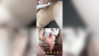 Horny girl masturbates with me