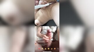 Horny girl masturbates with me
