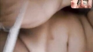 Hot girl masturbates with me