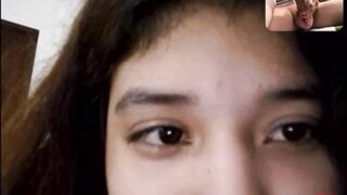 Hot girl masturbates with me