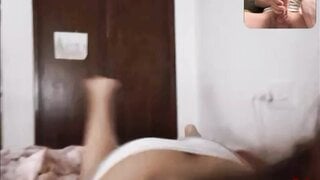 Hot girl masturbates with me