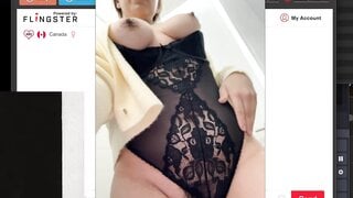 Cutie In bodysuit Shows Off Her Swollen Pussy