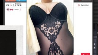 Cutie In bodysuit Shows Off Her Swollen Pussy