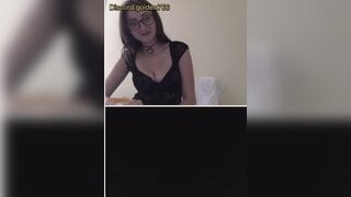 Cutie with knee high socks plays