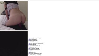 Cutie with knee high socks plays