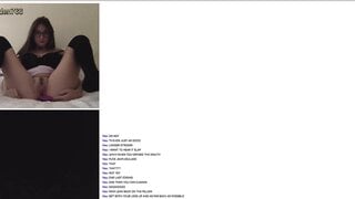 Cutie with knee high socks plays