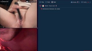 Mexican flingster Slut with buttplug squirts hard