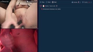 Mexican flingster Slut with buttplug squirts hard