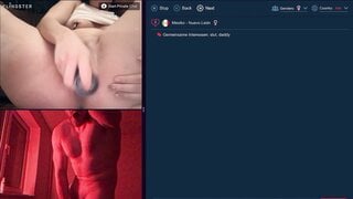 Mexican flingster Slut with buttplug squirts hard