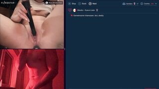 Mexican flingster Slut with buttplug squirts hard