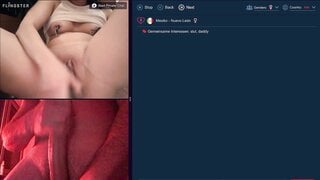 Mexican flingster Slut with buttplug squirts hard