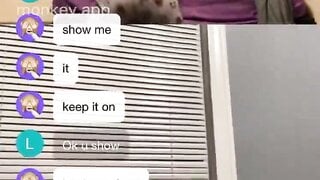 Bored teen lifts her top for me