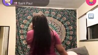 Bored teen lifts her top for me