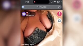 Teen removes her top