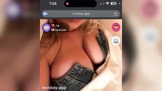 Teen removes her top