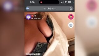 Teen removes her top
