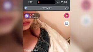 Teen removes her top