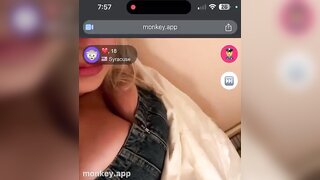 Teen removes her top