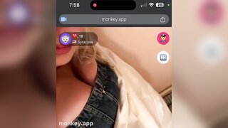 Teen removes her top