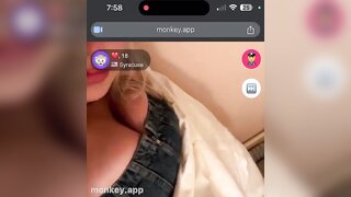 Teen removes her top