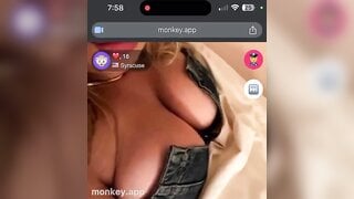 Teen removes her top
