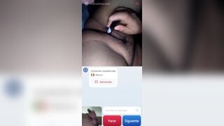 Hot Mexican girl masturbates and helps me cum (no sound)