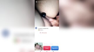 Hot Mexican girl masturbates and helps me cum (no sound)